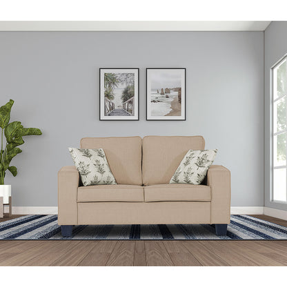 Adorn India Camden 2 Seater Sofa (Beige) (3 Year Warranty)