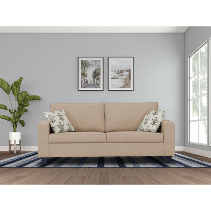 Adorn India Camden 3 Seater Sofa (Beige) (3 Year Warranty)