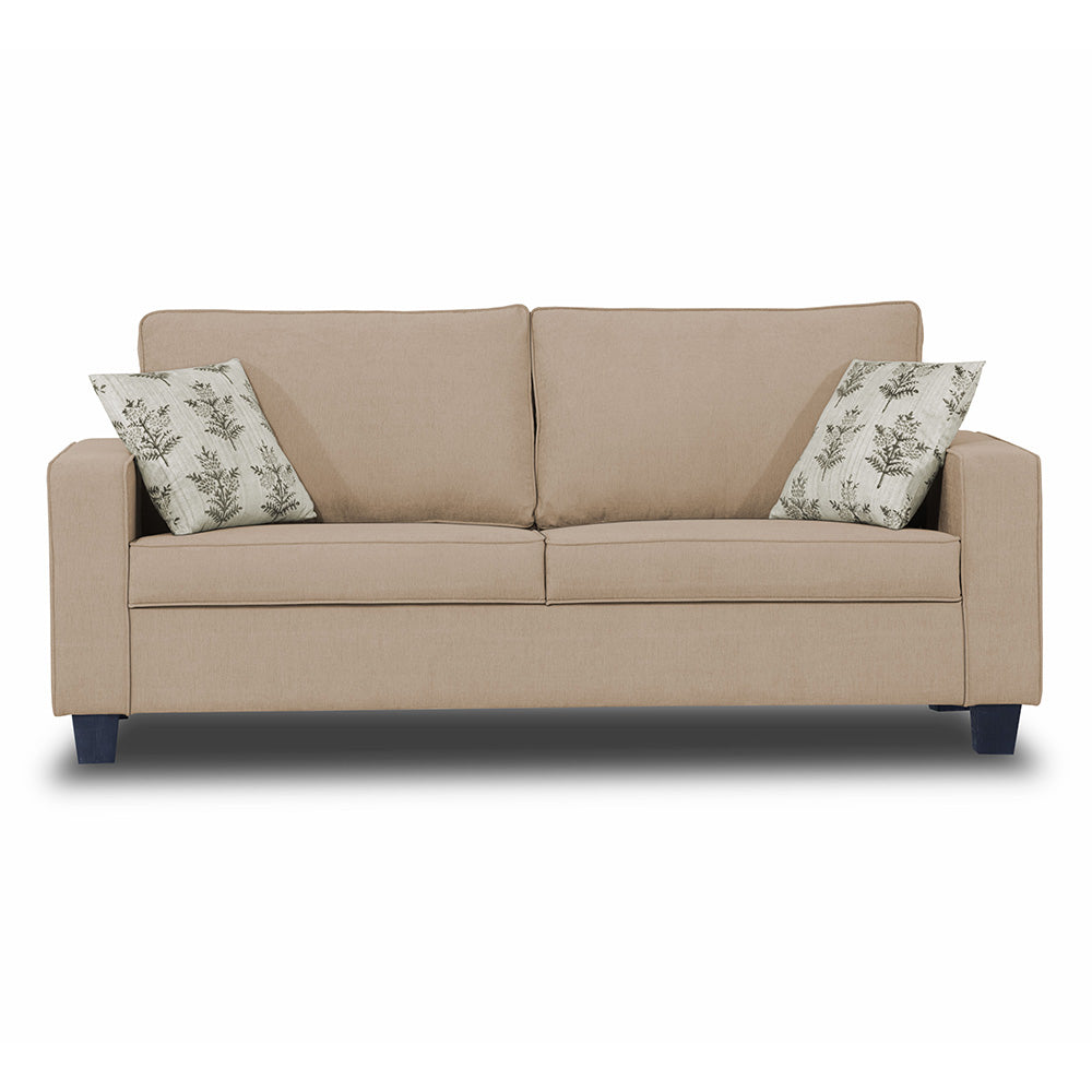Adorn India Camden 3 Seater Sofa (Beige) (3 Year Warranty)