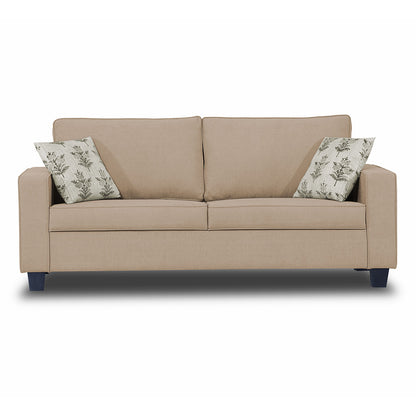 Adorn India Camden 3 Seater Sofa (Beige) (3 Year Warranty)