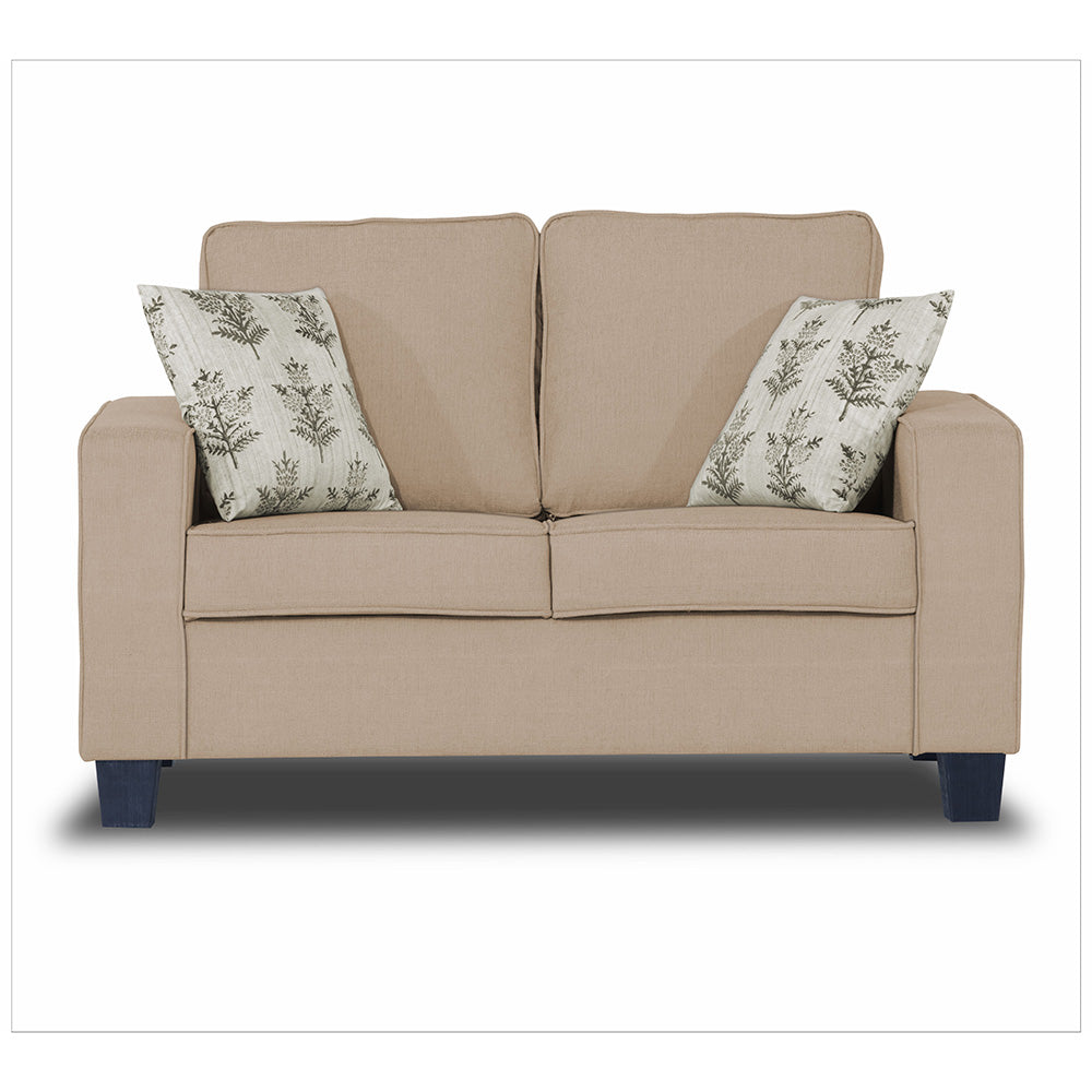 Adorn India Camden 2 Seater Sofa (Beige) (3 Year Warranty)