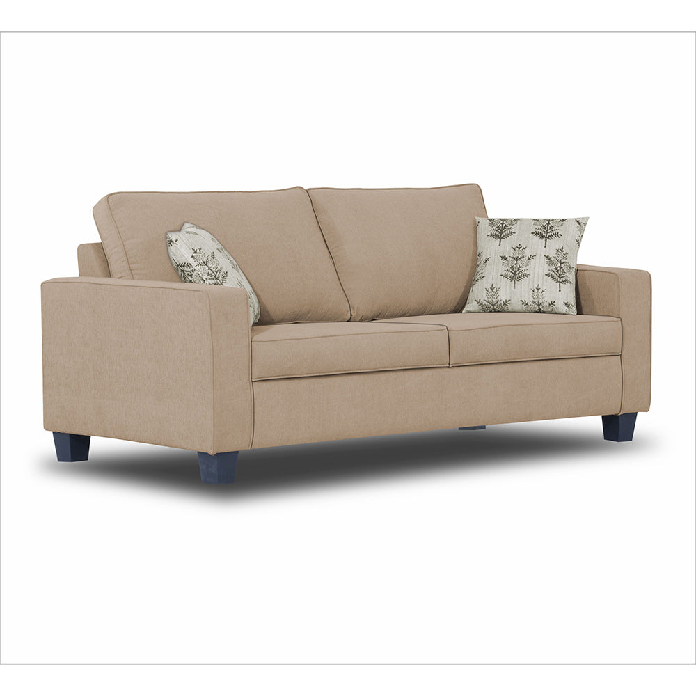 Adorn India Camden 3 Seater Sofa (Beige) (3 Year Warranty)