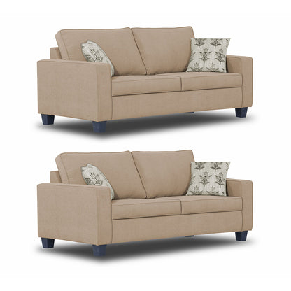 Adorn India Camden 3+2+1 6 Seater Sofa Set (Beige) (3 Year Warranty)
