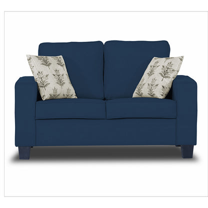 Adorn India Camden 2 Seater Sofa (Blue) (3 Year Warranty)