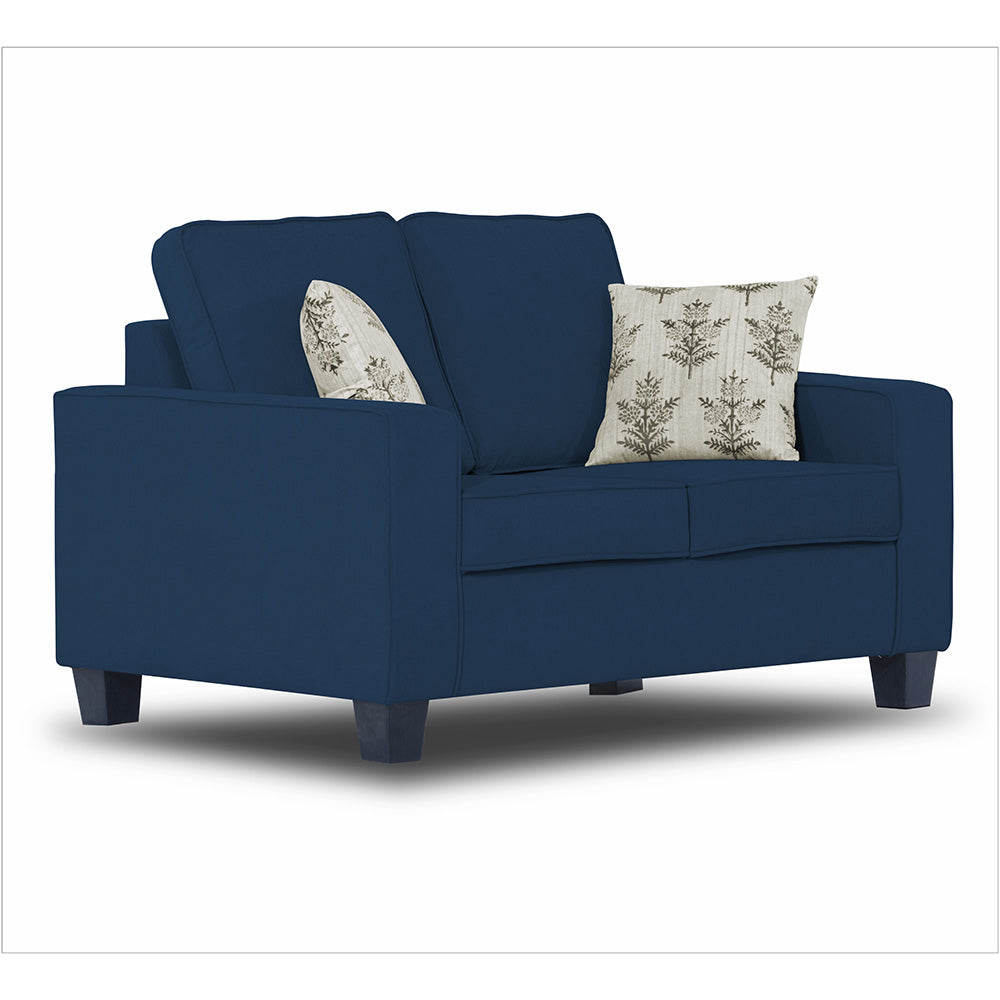Adorn India Camden 2 Seater Sofa (Blue) (3 Year Warranty)