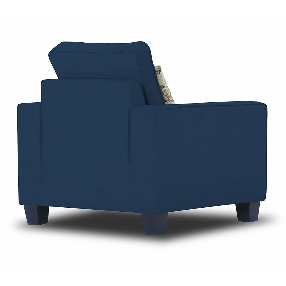 Adorn India Camden 1 Seater Sofa (Blue) (3 Year Warranty)