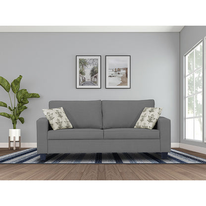 Adorn India Camden 3 Seater Sofa (Grey) (3 Year Warranty)