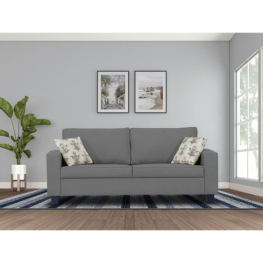Adorn India Camden 3 Seater Sofa (Grey) (3 Year Warranty)