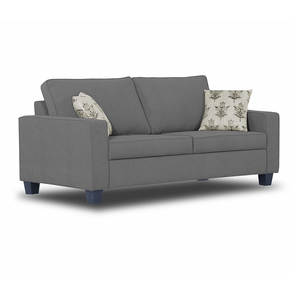 Adorn India Camden 3 Seater Sofa (Grey) (3 Year Warranty)