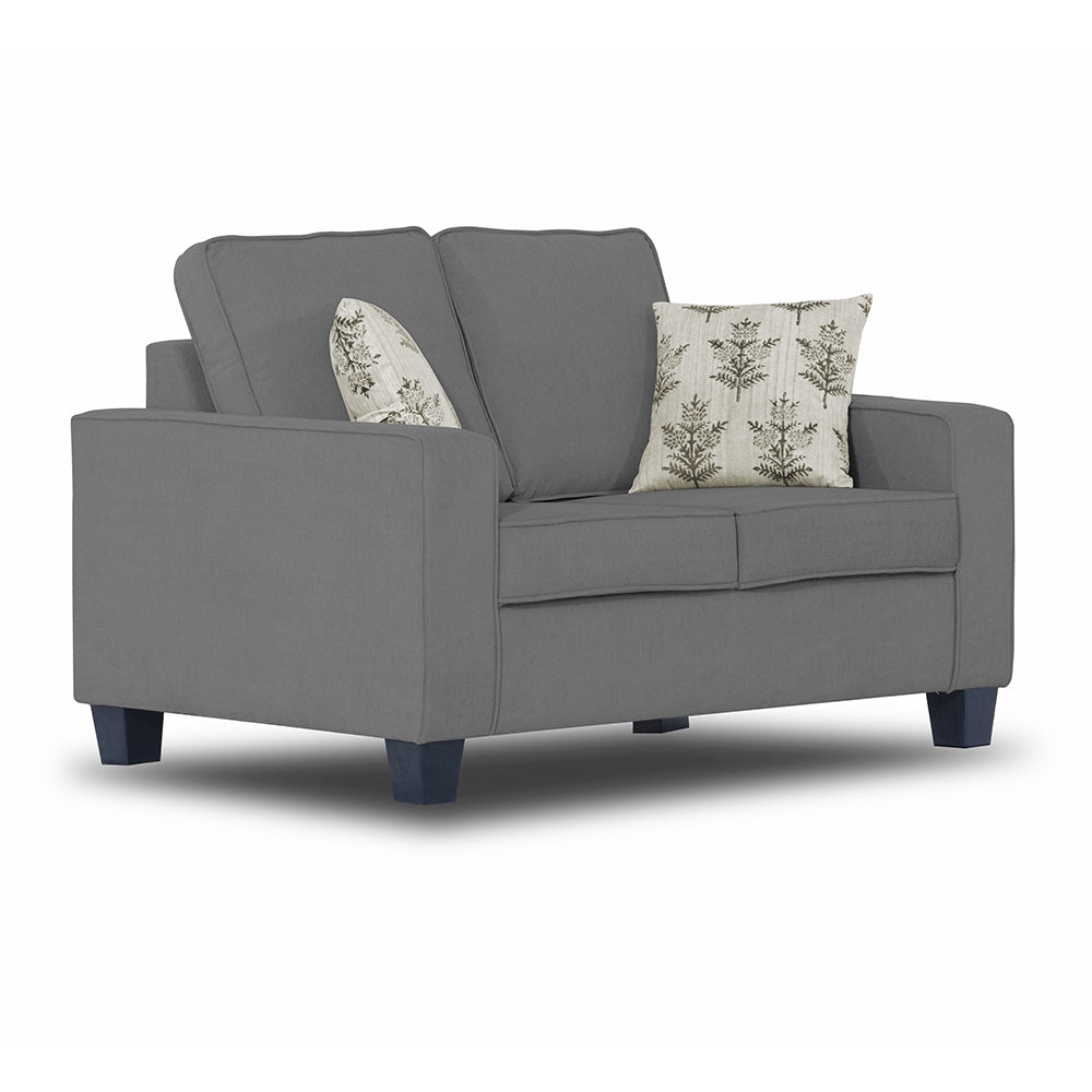 Adorn India Camden 2 Seater Sofa (Grey) (3 Year Warranty)