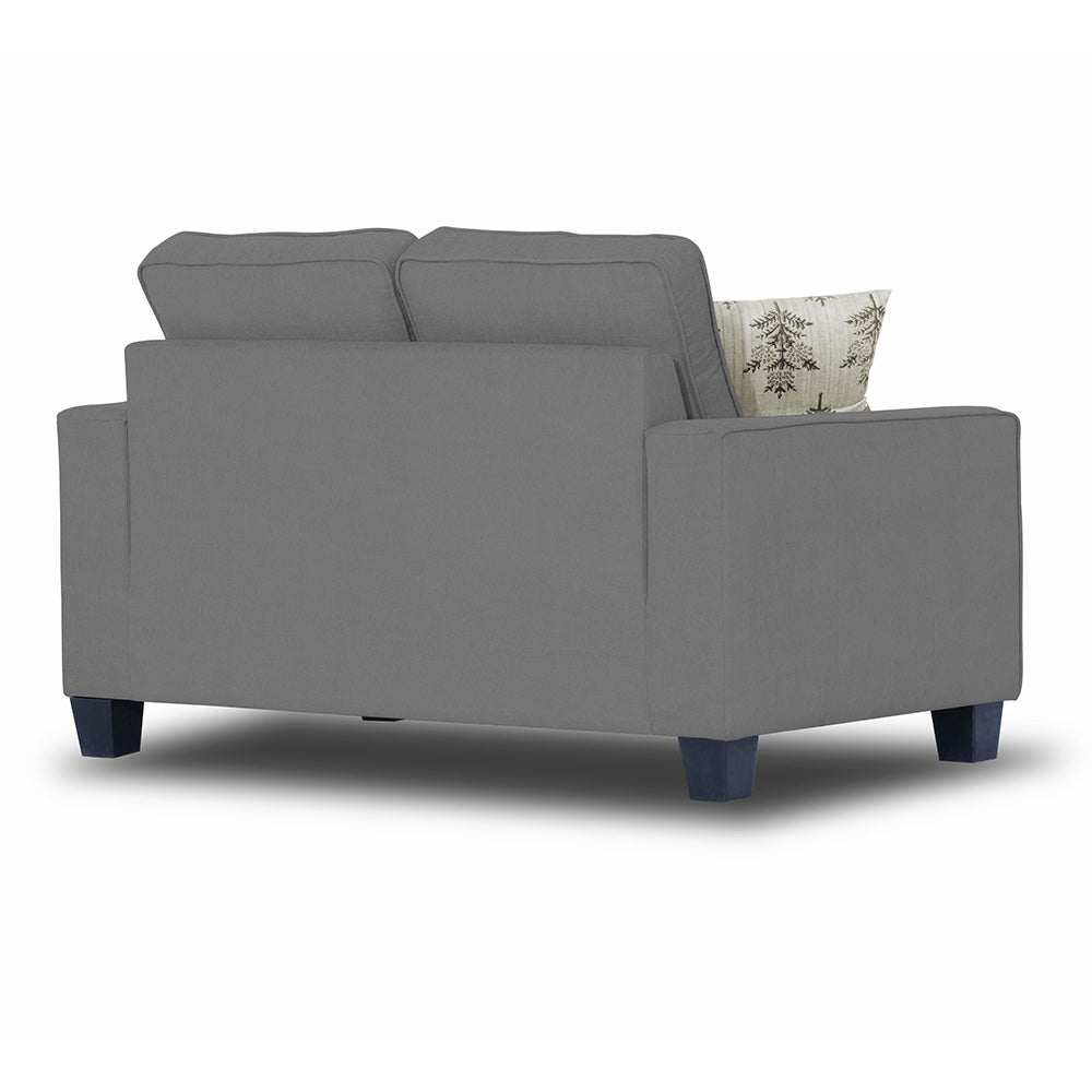 Adorn India Camden 2 Seater Sofa (Grey) (3 Year Warranty)