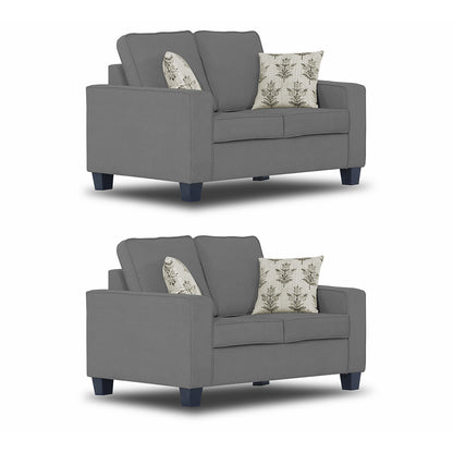 Adorn India Camden 3+2 5 Seater Sofa Set (Grey) (3 Year Warranty)