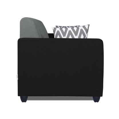 Adorn India Rio Highback 3-1-1 5 Seater Sofa Set (Black & Grey)