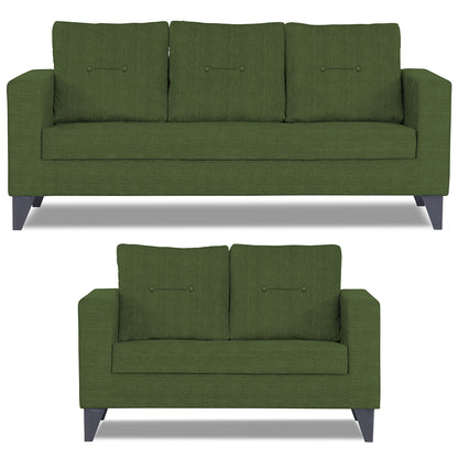 Adorn India Hallton Tufted 3+2 5 Seater Sofa Set (Green) (3 Year Warranty)