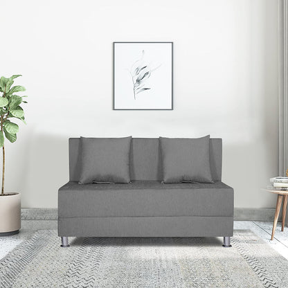 Adorn India Easy Alyn Plus Decent 2 Seater Foam Sofa Cum Bed (4X6) (Grey) (1 Year Warranty)