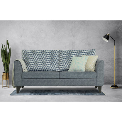 Adorn India Tornado Bricks 3 Seater Sofa (Grey)
