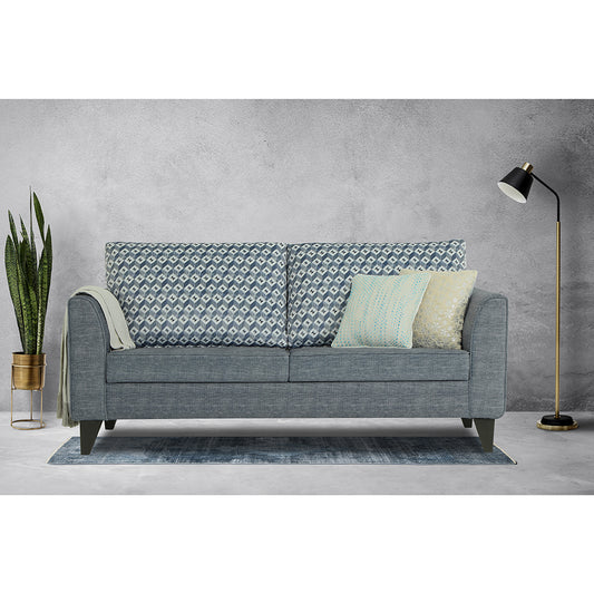 Adorn India Tornado Bricks 3 Seater Sofa (Grey)
