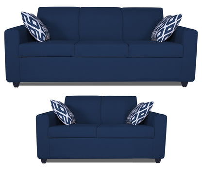 Adorn India Monteno 3+2 5 Seater Sofa Set (Blue) (3 Year Warranty)