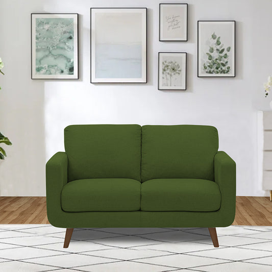 Adorn India Damian 2 Seater Sofa (Green) (3 Year Warranty)