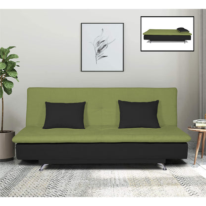 Adorn India Aspen 3 Seater Sofa Cum Bed (Green & Black) (3 Year Warranty)