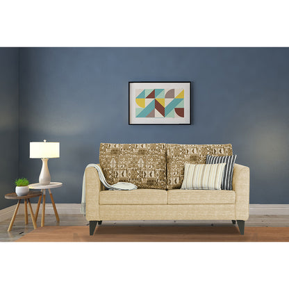 Adorn India Sheldon Crafty 2 Seater Sofa (Beige)
