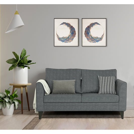 Adorn India Enzo Decent (3 Years Warranty) 2 Seater Sofa (Grey) Modern