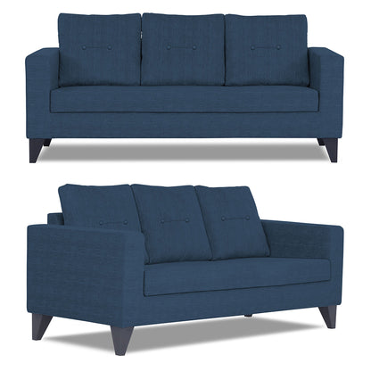 Adorn India Hallton Tufted 3-1-1 Five Seater Sofa Set (Blue)  (3 Year Warranty)