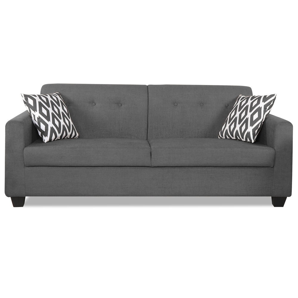 Adorn India Blazer Plus 3 Seater Sofa (Grey)