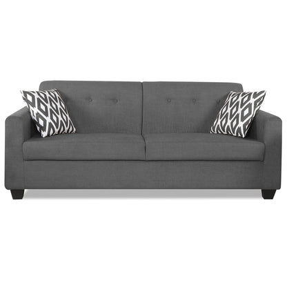 Adorn India Blazer Plus 3 Seater Sofa (Grey)