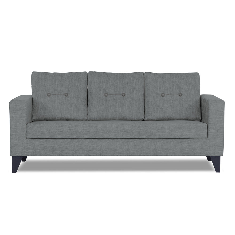 Adorn India Hallton Tufted 3 Seater Sofa (Grey)(3 Year Warranty)