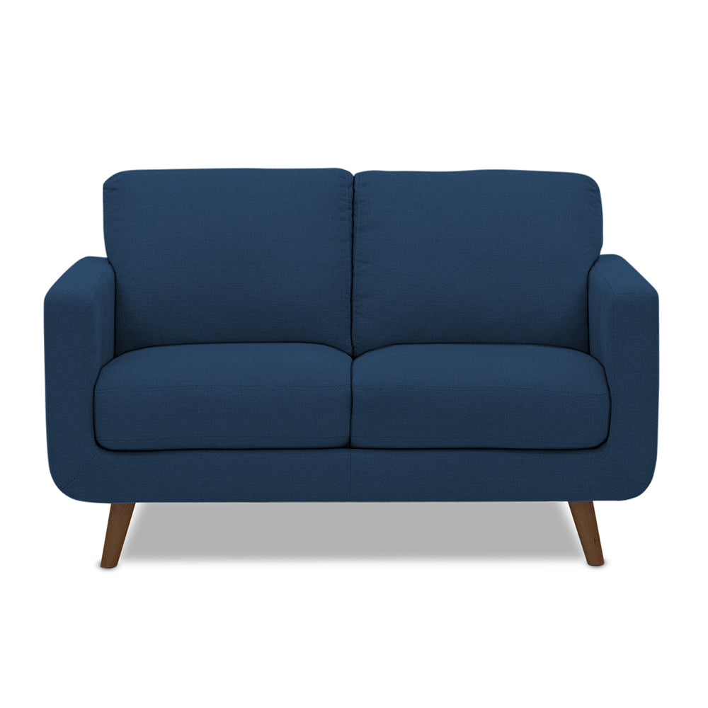 Adorn India Damian 2 Seater Sofa (Blue) (3 Year Warranty)