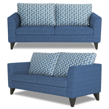 Adorn India Tornado Bricks 3+1+1 5 Seater Sofa Set with Centre Table (Blue)
