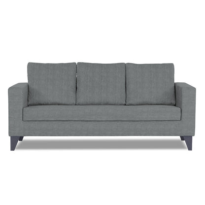Adorn India Hallton Plain 3 Seater Sofa (Grey) (3 Year Warranty)