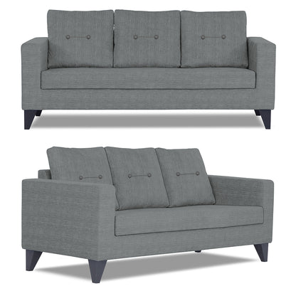 Adorn India Hallton Tufted 3-2 Five Seater Sofa Set (Grey) (3 Year Warranty)