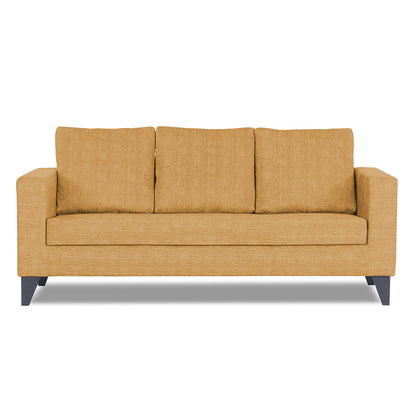Adorn India Hallton Plain 3 Seater Sofa (Beige) (3 Year Warranty)