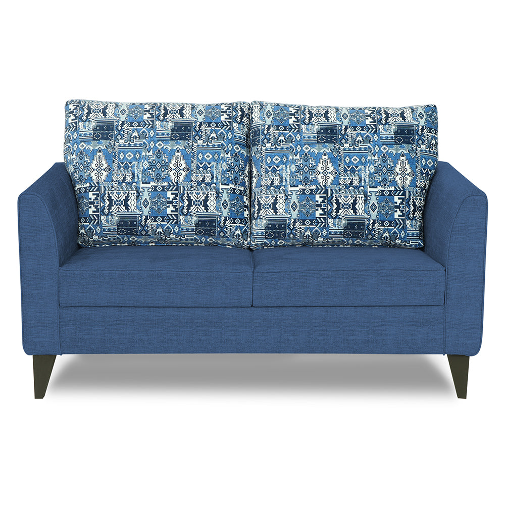 Adorn India Sheldon Crafty 2 Seater Sofa (Blue)