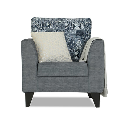 Adorn India Sheldon Crafty 1 Seater Sofa (Grey)