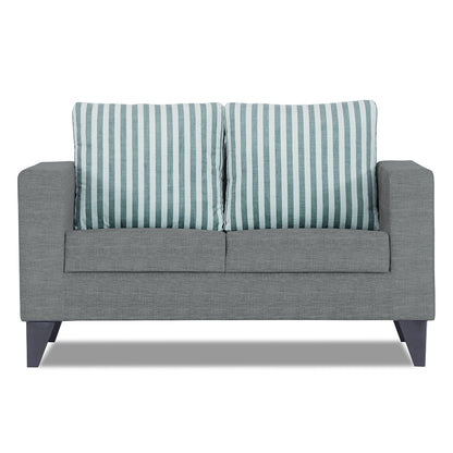 Adorn India Straight Line Plus Stripes 2 Seater Sofa (Grey) (3 Year Warranty)