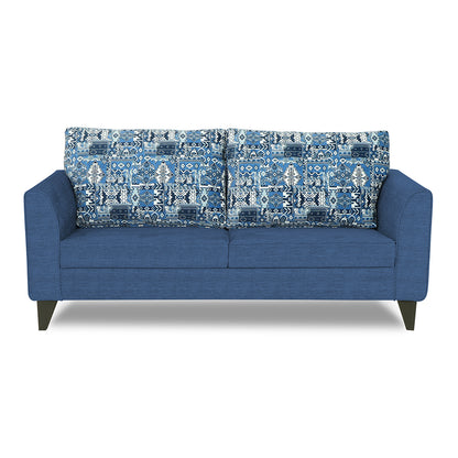 Adorn India Sheldon Crafty 3 Seater Sofa (Blue)