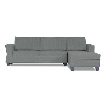 Adorn India Valencia Plus Decent L Shape 6 Seater Sofa Set (Right Hand Side) (Grey)