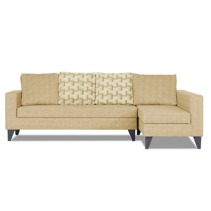 Adorn India Beetle Plus Bricks L Shape 6 Seater Sofa Set (Right Hand Side) (Beige) (3 Year Warranty)