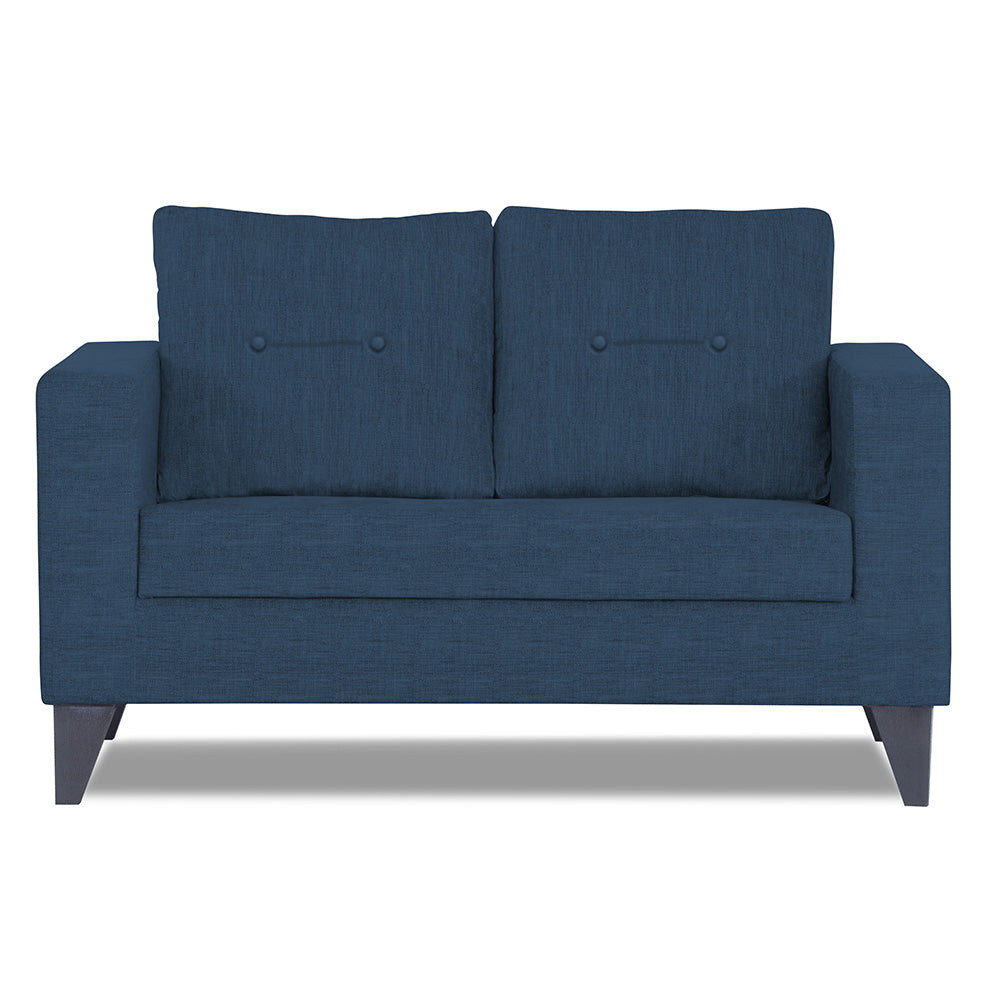 Adorn India Hallton Tufted 2 Seater Sofa (Blue) (3 Year Warranty)