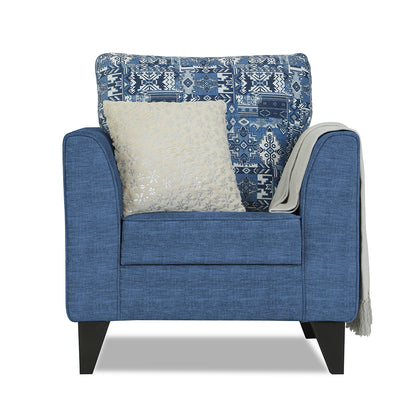 Adorn India Sheldon Crafty 1 Seater Sofa (Blue)