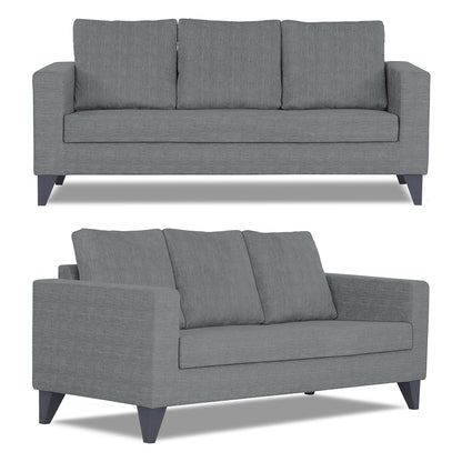 Adorn India Hallton Plain 3+2+1 6 Seater Sofa Set (Grey) (3 Year Warranty)