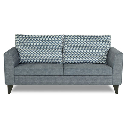 Adorn India Tornado Bricks 3 Seater Sofa (Grey)