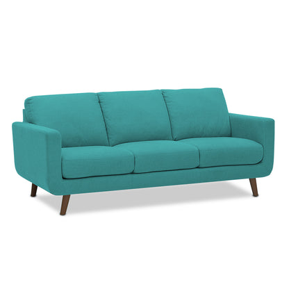 Adorn India Damian 3+2 5 Seater Sofa Set (Aqua Blue) (3 Year Warranty)