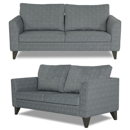 Adorn India Enzo Decent 3+2 5 Seater Sofa Set with Centre Table (Grey)