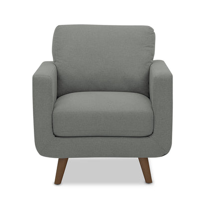 Adorn India Damian 1 Seater Sofa (Grey) (3 Year Warranty)