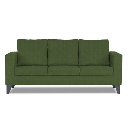 Adorn India Straight Line Plus Decent 3 Seater Sofa (Green) (3 Year Warranty)