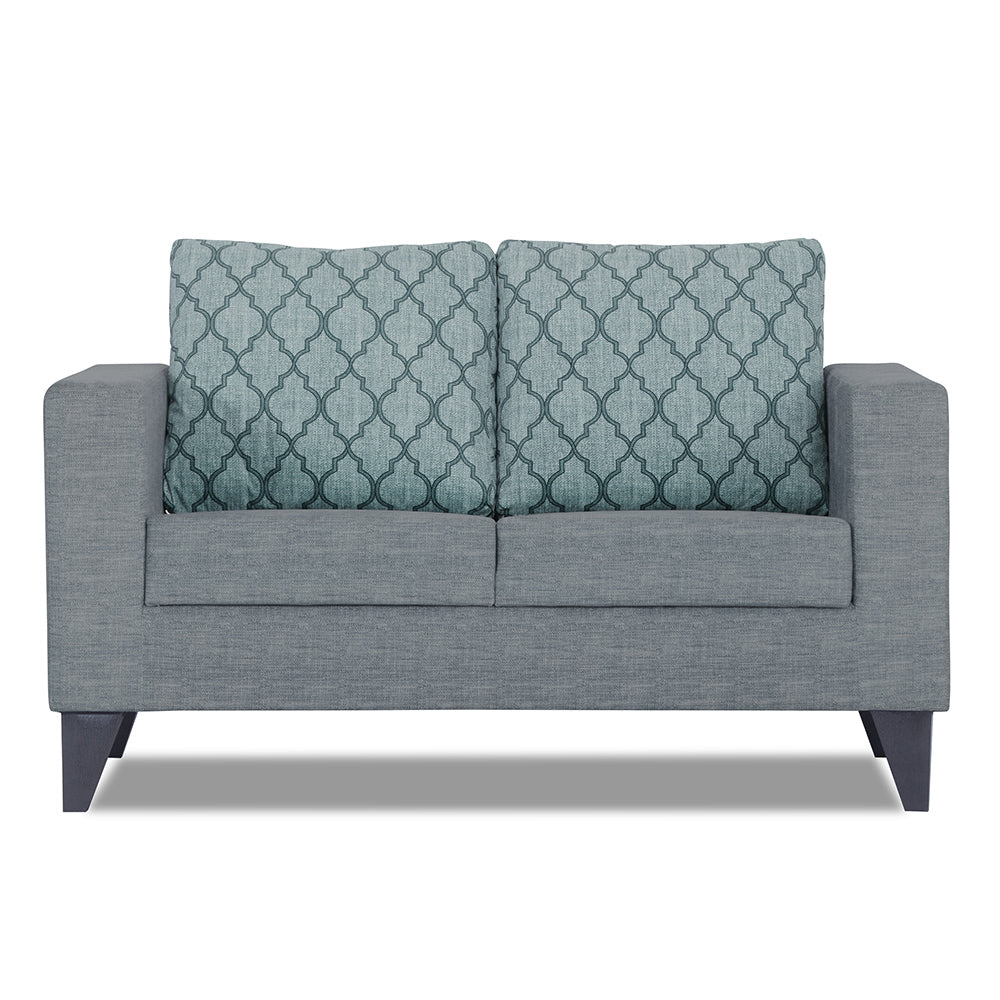 Adorn India Straight line Plus Blossom 2 Seater Sofa (Grey) (3 Year Warranty)
